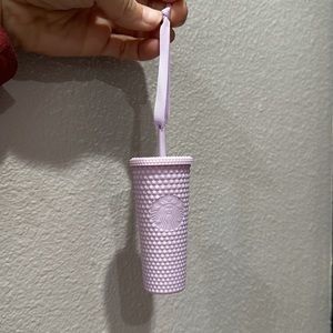 Starbucks Lavender Purple Studded Ornament / Keychain Overseas